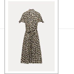 ZARA ANIMAL PRINT SHIRT DRESS ZW COLLECTION XXL
